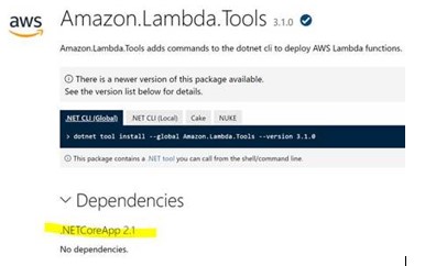 The framework 'Microsoft.NETCore.App', version '2.1.0' was not found.
